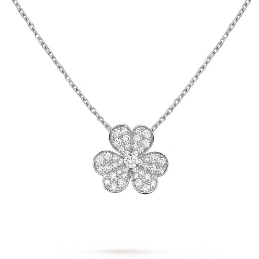 [LUXORA]CLOVER DIAMOND HALSKETTE SILBER