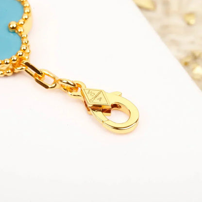 [LUXORA] CLOVER 5 MOTIF TURQUOISE BRACELET COLLECTION