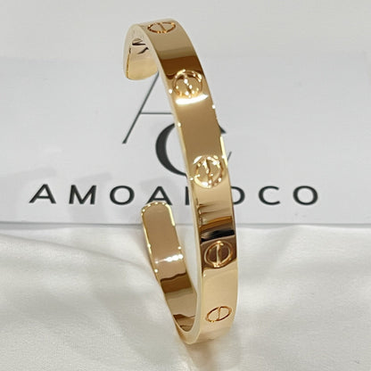 [⭐JeweliWhal]LOVE BRACELET 6.1MM OPEN CUFF