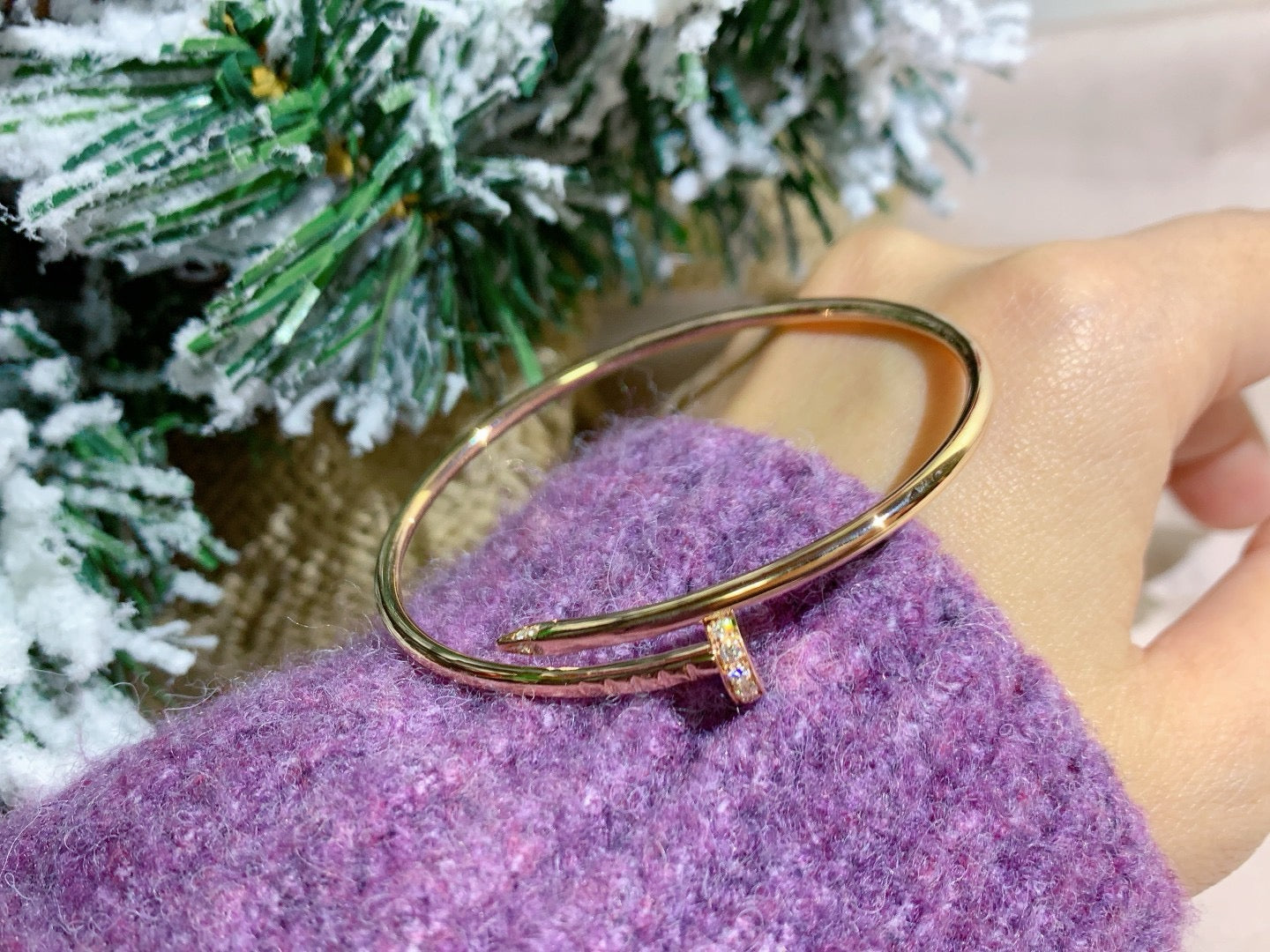 [⭐JeweliWhal]JUSTE BRACELET 2.5MM DIAMONDS