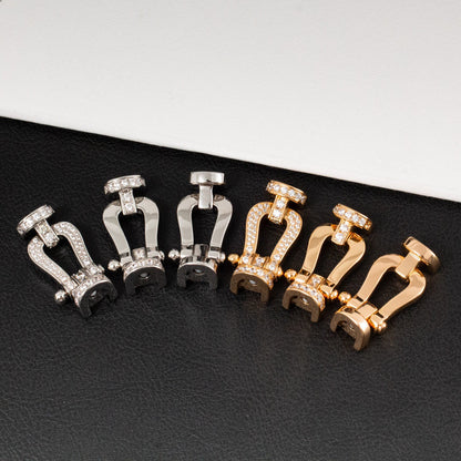 [LUXORA]FORCE LARGE HORSESHOE HALF DIAMOND BRACELET ROSE GOLD
