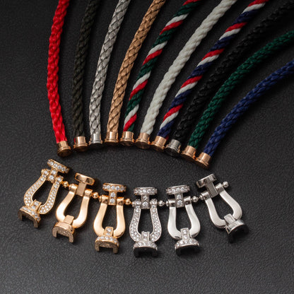[LUXORA]FORCE LARGE HORSESHOE FULL DIAMOND BRACELET SILVER