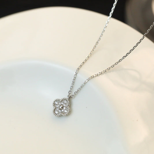 [LUXORA]CLOVER MINI 9,5MM ANHÄNGER DIAMANTENHALSKETTE