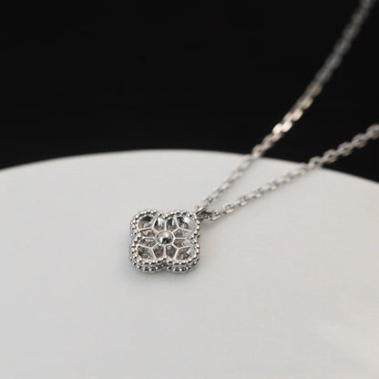 [LUXORA]CLOVER MINI 9.5MM PENDANT DIAMOND NECKLACE