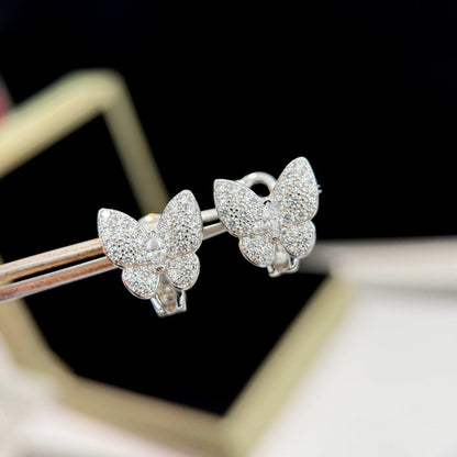 [LUXORA]BUTTERFLY ALL DIAMOND EARRINGS