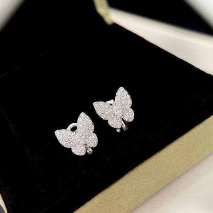 [LUXORA]BUTTERFLY ALL DIAMOND EARRINGS