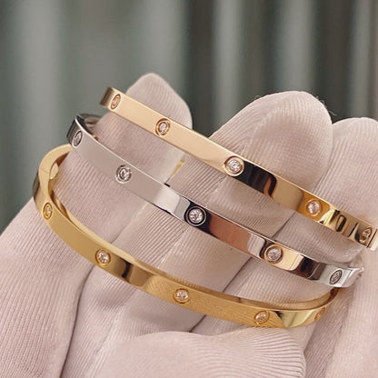 [⭐JeweliWhal]LOVE BRACELET 3.65MM 10 DIAMONDS
