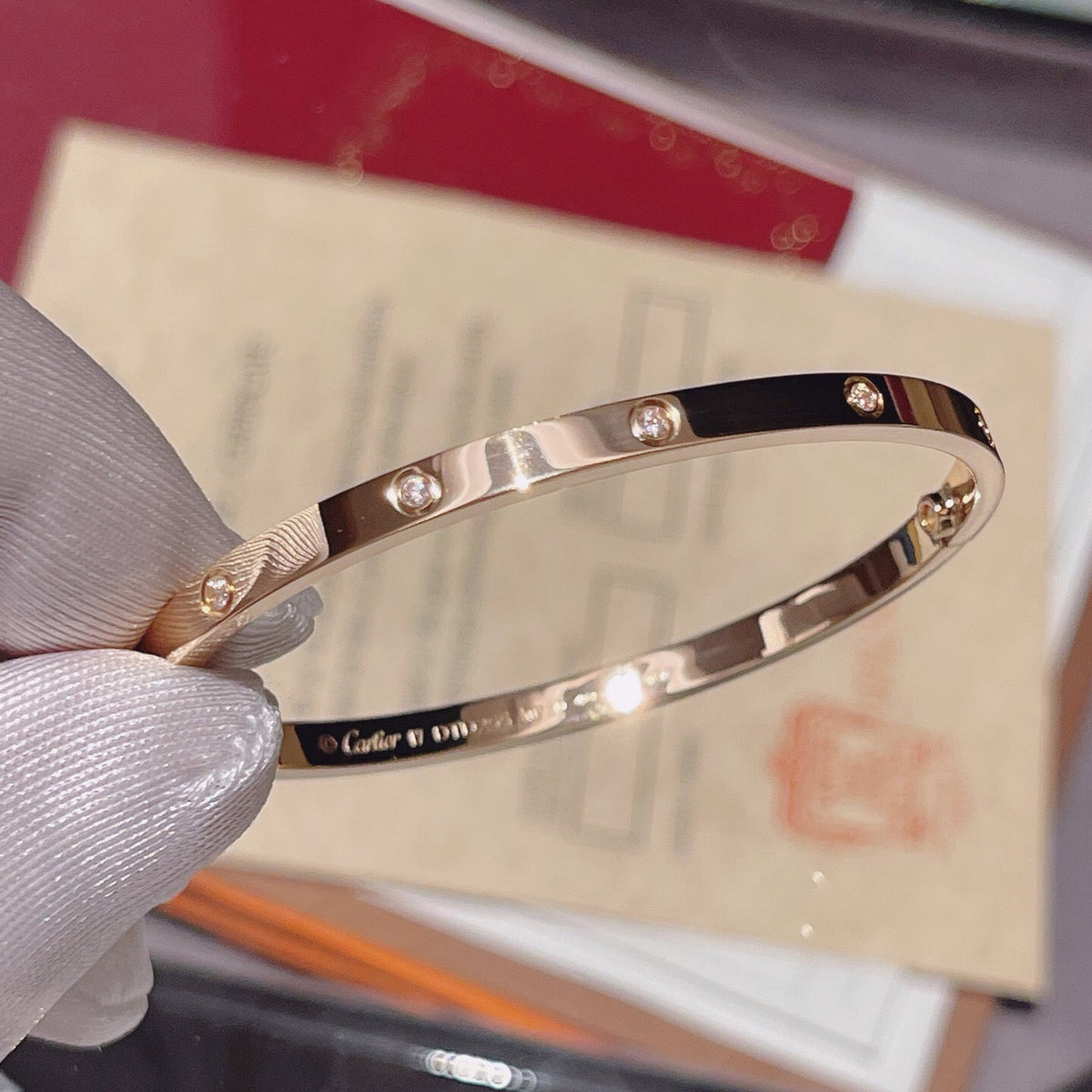 [⭐JeweliWhal]LOVE BRACELET 3.65MM 10 DIAMONDS
