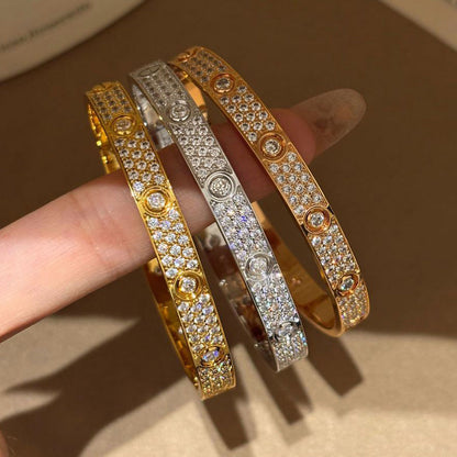 [⭐JeweliWhal]LOVE BRACELET 6.1MM DIAMOND-PAVED 10 BIG DIAMONDS