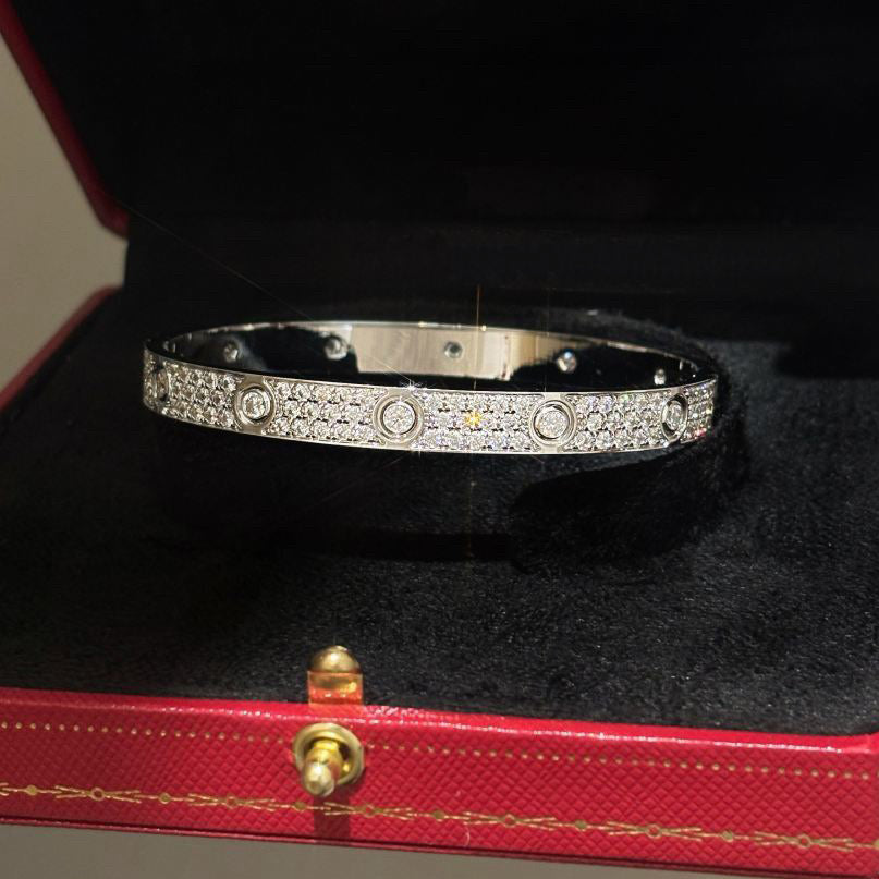 [⭐JeweliWhal]LOVE BRACELET 6.1MM DIAMOND-PAVED 10 BIG DIAMONDS