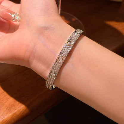 [⭐JeweliWhal]LOVE BRACELET 6.1MM DIAMOND-PAVED 10 BIG DIAMONDS
