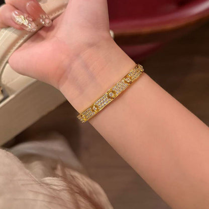 [⭐JeweliWhal]LOVE BRACELET 6.1MM DIAMOND-PAVED 10 BIG DIAMONDS