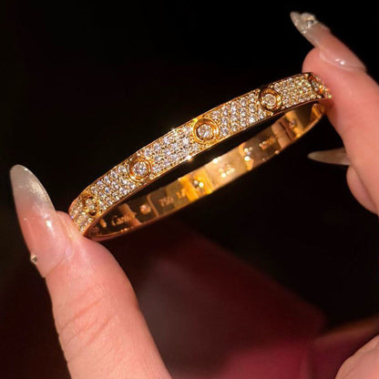 [⭐JeweliWhal]LOVE BRACELET 6.1MM DIAMOND-PAVED 10 BIG DIAMONDS