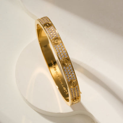 [⭐JeweliWhal]LOVE BRACELET 6.1MM DIAMOND-PAVED