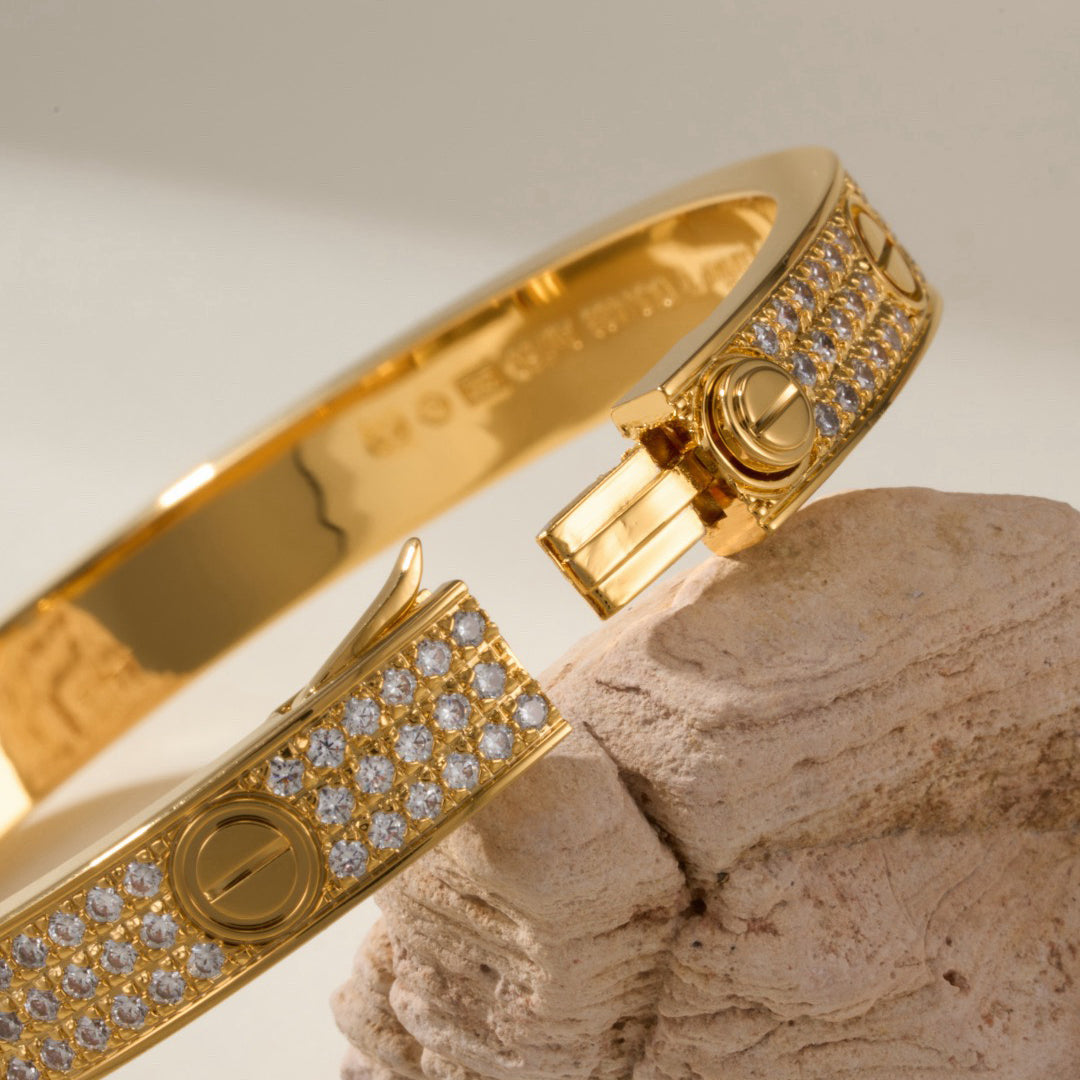 [⭐JeweliWhal]LOVE BRACELET 6.1MM DIAMOND-PAVED