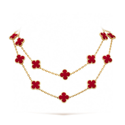 [LUXORA]CLOVER 20 MOTIFS KARNEOL-HALSKETTE