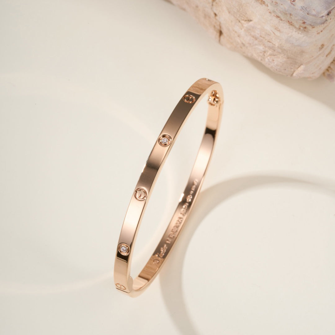 [⭐JeweliWhal]LOVE BRACELET 3.65MM 6 DIAMONDS