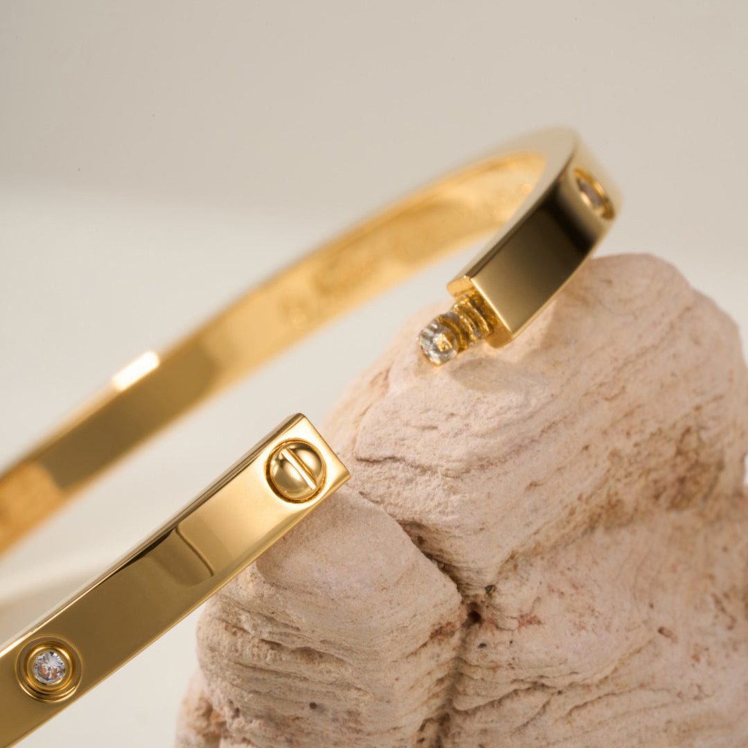 [⭐JeweliWhal]LOVE BRACELET 3.65MM 6 DIAMONDS