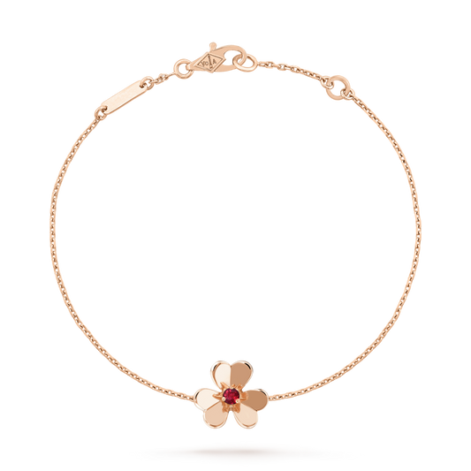 [LUXORA]FRIVOLE GOLD BLUMEN-PINK MALACHIT ARMBAND
