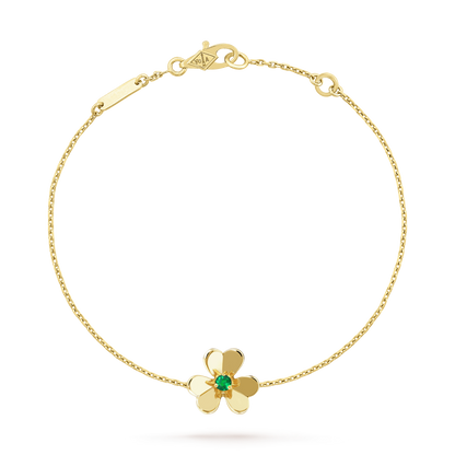 [LUXORA]FRIVOLE GOLD FLOWER PINK MALACHITE BRACELET
