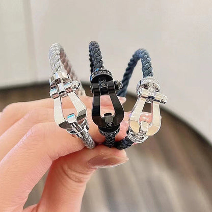 [LUXORA]FORCE LARGE HORSESHOE FULL DIAMOND BRACELET ROSE GOLD