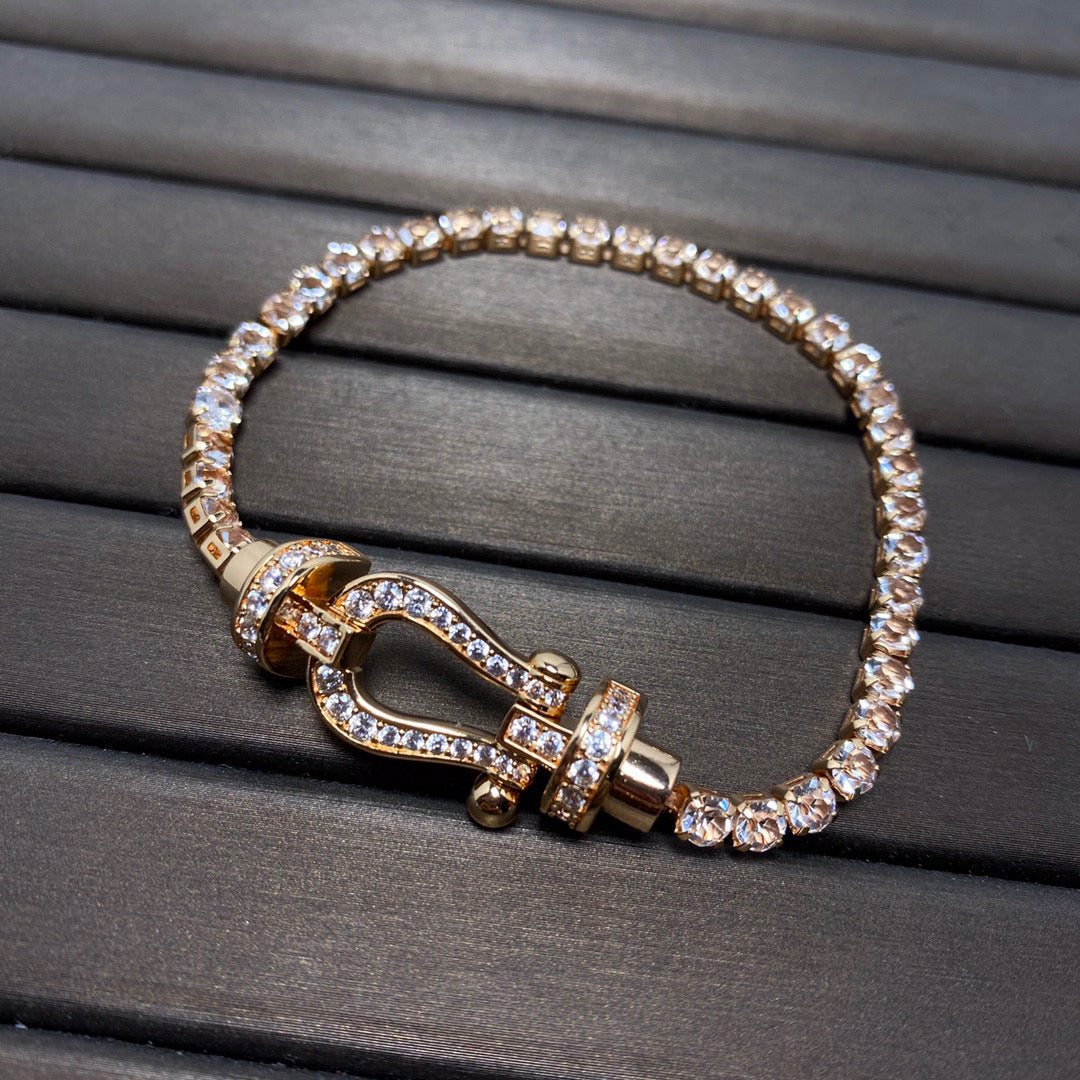 [LUXORA]FORCE  HORSESHOE  DIAMOND TENNIS BRACELET