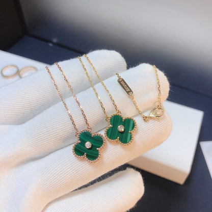 [LUXORA]CLOVER 15MM DIAMOND TURQUOISE NECKLACE