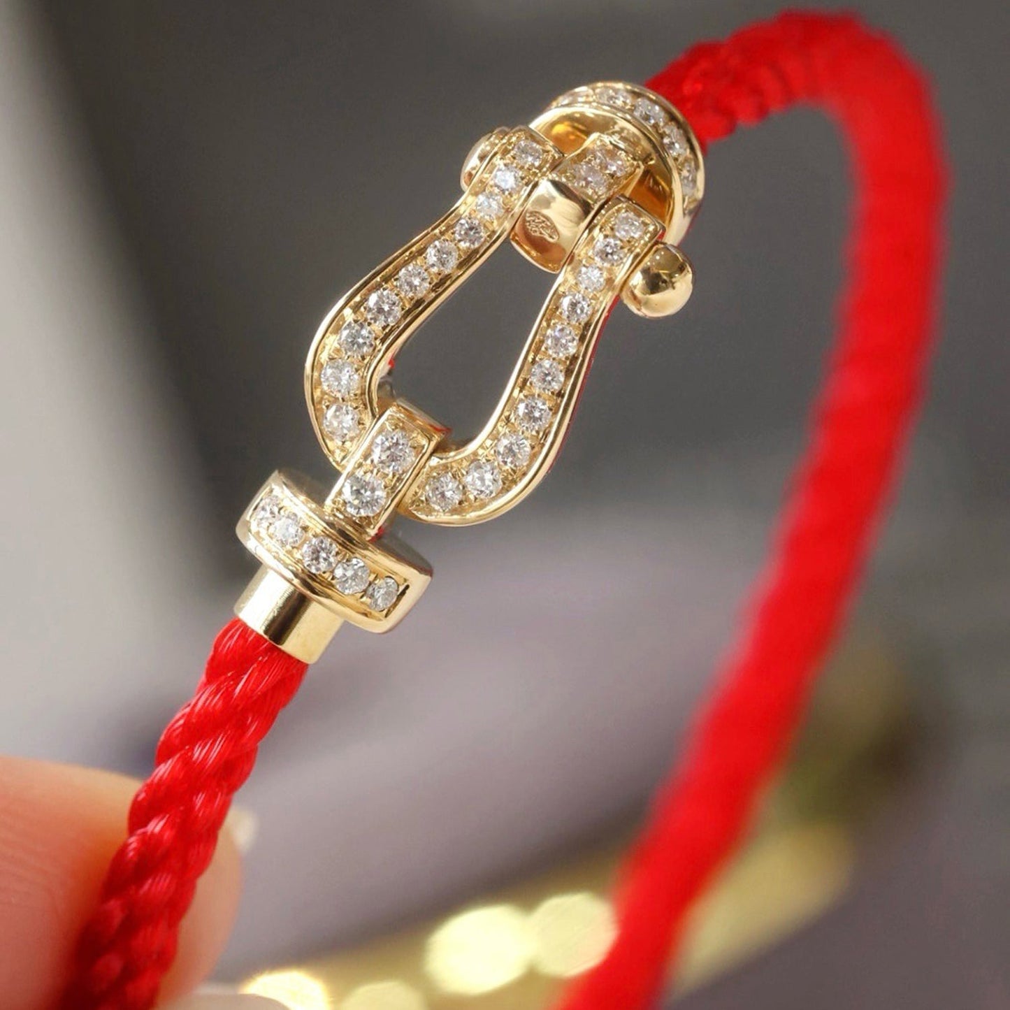 [LUXORA]FORCE LARGE HORSESHOE FULL DIAMOND BRACELET ROSE GOLD
