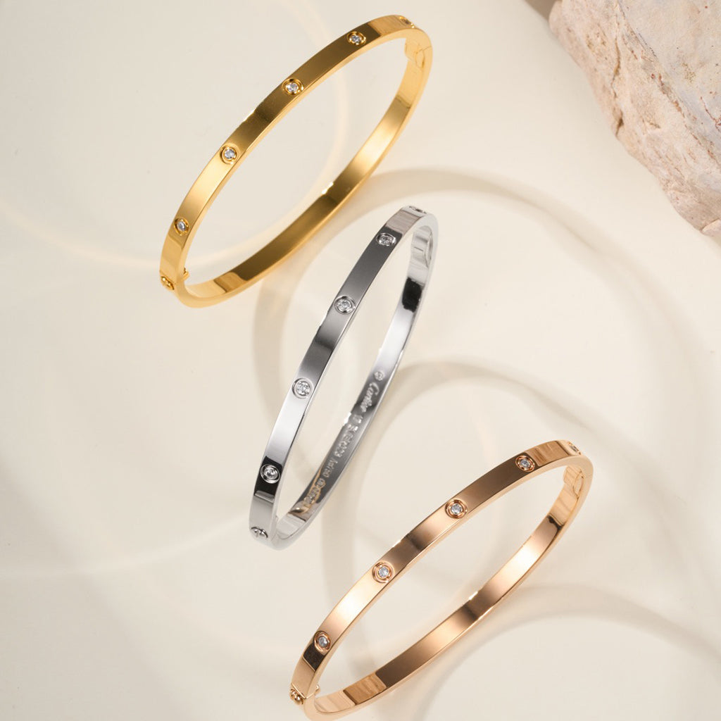 [⭐JeweliWhal]LOVE BRACELET 3.65MM 10 DIAMONDS