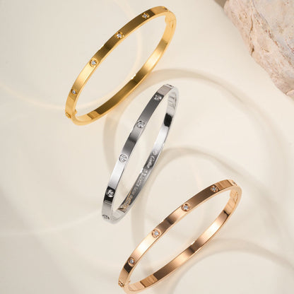 [⭐JeweliWhal]LOVE BRACELET 3.65MM 10 DIAMONDS