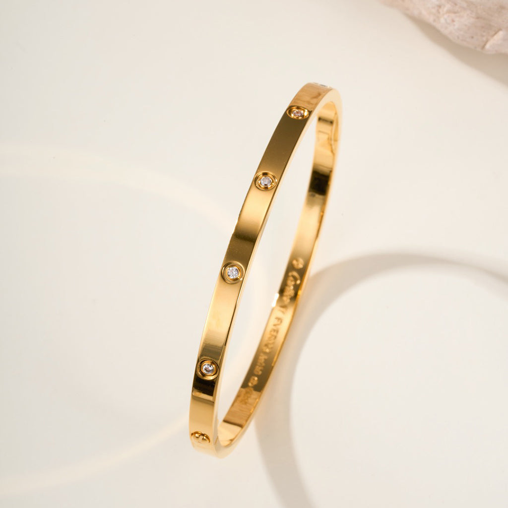 [⭐JeweliWhal]LOVE BRACELET 3.65MM 10 DIAMONDS
