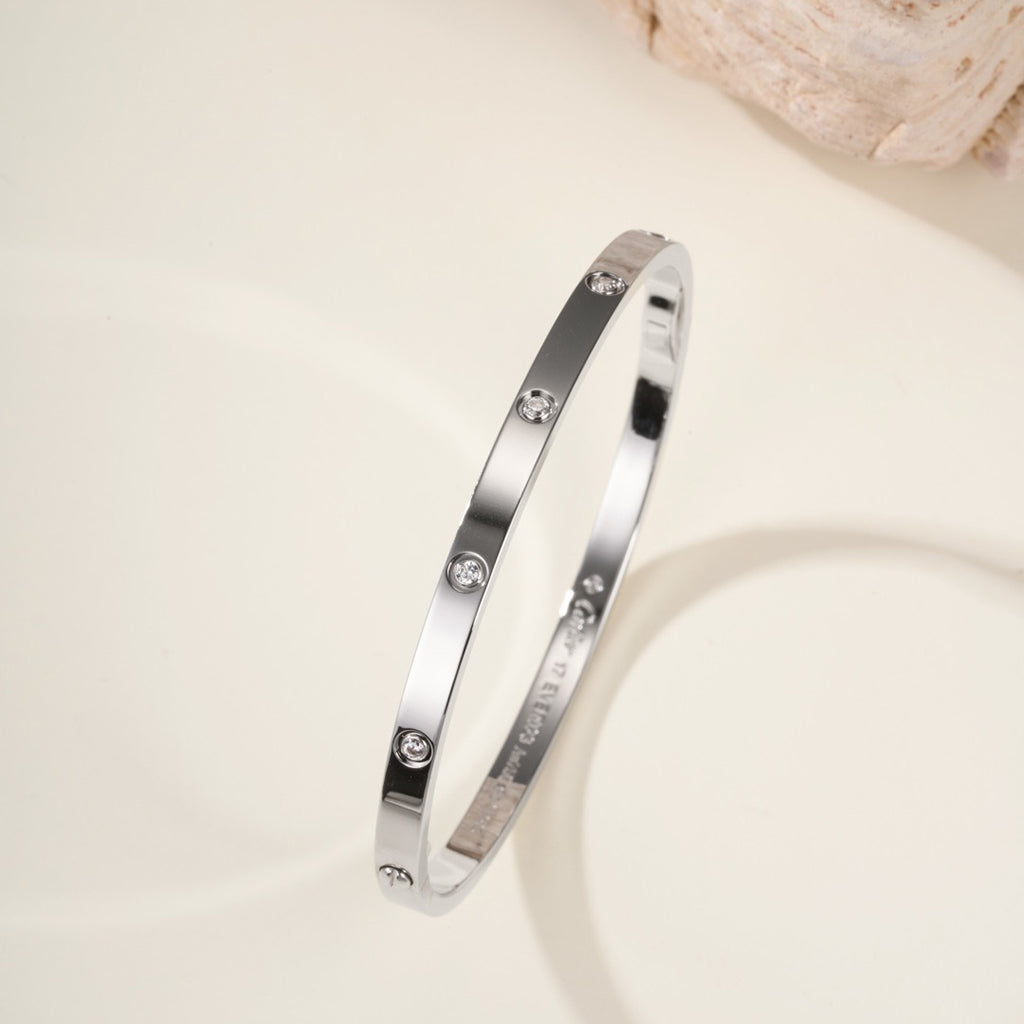 [⭐JeweliWhal]LOVE BRACELET 3.65MM 10 DIAMONDS