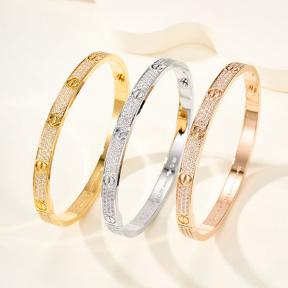 [⭐JeweliWhal]LOVE BRACELET 4.8MM DIAMOND-PAVED