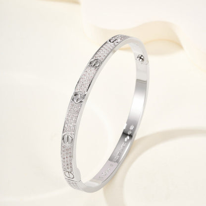 [⭐JeweliWhal]LOVE BRACELET 4.8MM DIAMOND-PAVED