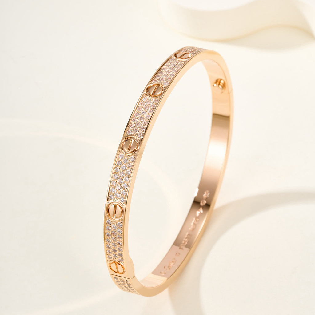 [⭐JeweliWhal]LOVE BRACELET 4.8MM DIAMOND-PAVED
