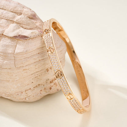[⭐JeweliWhal]LOVE BRACELET 4.8MM DIAMOND-PAVED