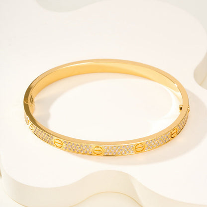 [⭐JeweliWhal]LOVE BRACELET 4.8MM DIAMOND-PAVED