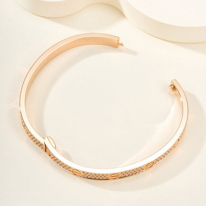 [⭐JeweliWhal]LOVE BRACELET 4.8MM DIAMOND-PAVED