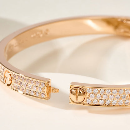 [⭐JeweliWhal]LOVE BRACELET 4.8MM DIAMOND-PAVED