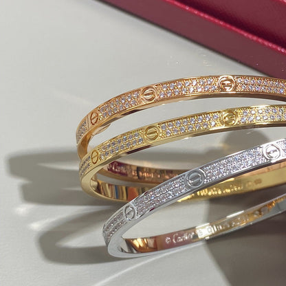 [⭐JeweliWhal]LOVE BRACELET 3.65MM DIAMOND-PAVED