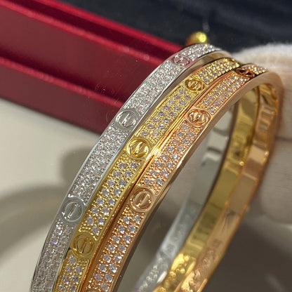 [⭐JeweliWhal]LOVE BRACELET 3.65MM DIAMOND-PAVED