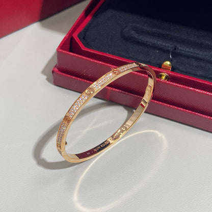[⭐JeweliWhal]LOVE BRACELET 3.65MM DIAMOND-PAVED