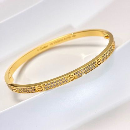 [⭐JeweliWhal]LOVE BRACELET 3.65MM DIAMOND-PAVED