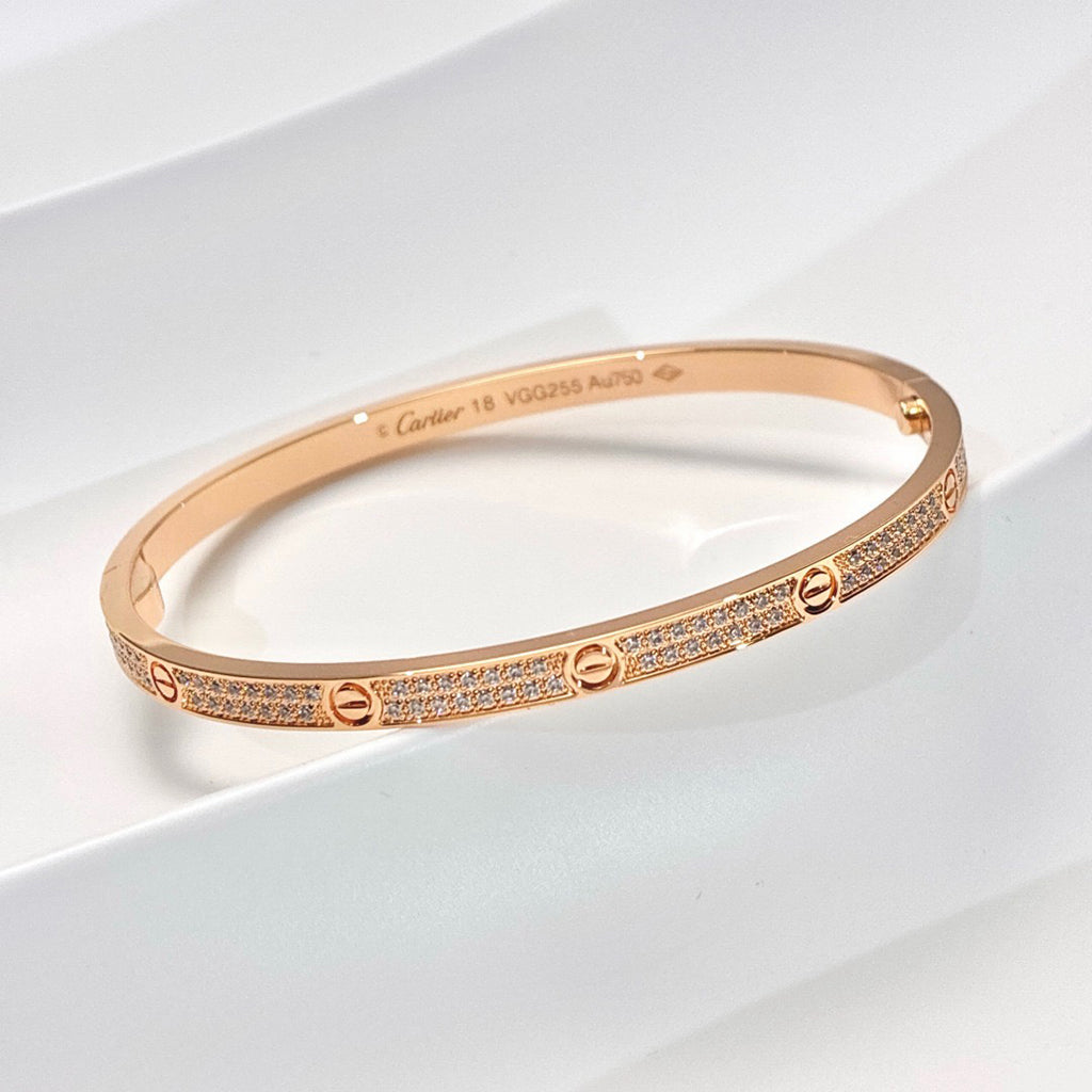 [⭐JeweliWhal]LOVE BRACELET 3.65MM DIAMOND-PAVED