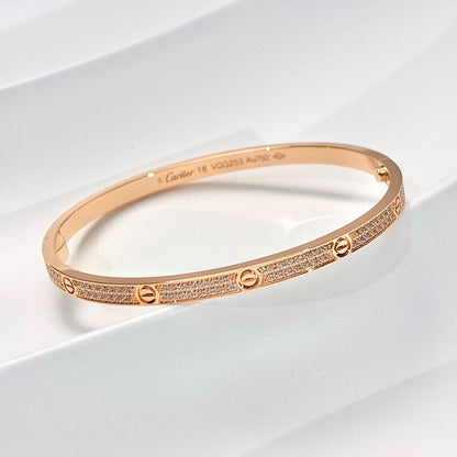 [⭐JeweliWhal]LOVE BRACELET 3.65MM DIAMOND-PAVED