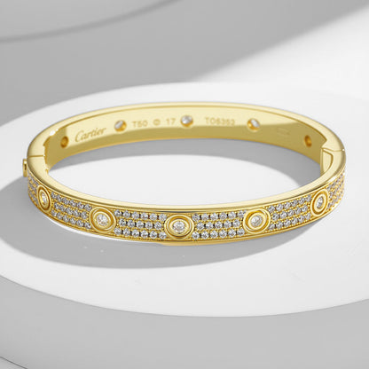 [⭐JeweliWhal]LOVE BRACELET 6.1MM DIAMOND-PAVED 10 BIG DIAMONDS