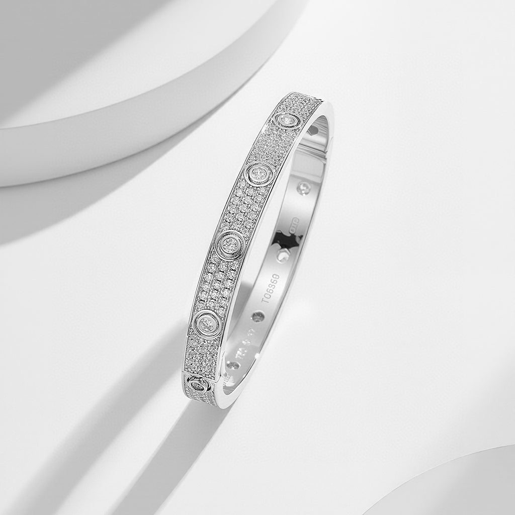 [⭐JeweliWhal]LOVE BRACELET 6.1MM DIAMOND-PAVED 10 BIG DIAMONDS