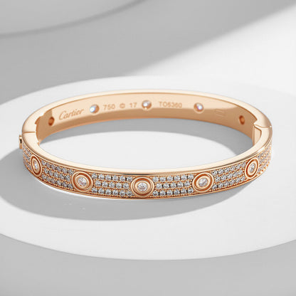 [⭐JeweliWhal]LOVE BRACELET 6.1MM DIAMOND-PAVED 10 BIG DIAMONDS