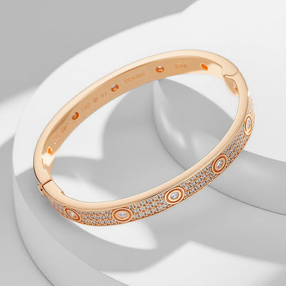 [⭐JeweliWhal]LOVE BRACELET 6.1MM DIAMOND-PAVED 10 BIG DIAMONDS