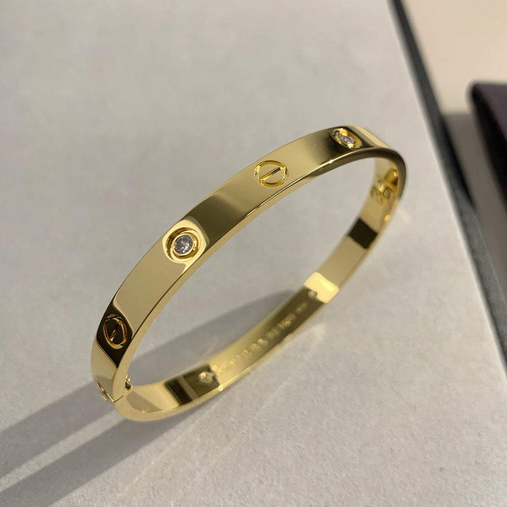 [⭐JeweliWhal]LOVE BRACELET 6.1MM 4 DIAMONDS